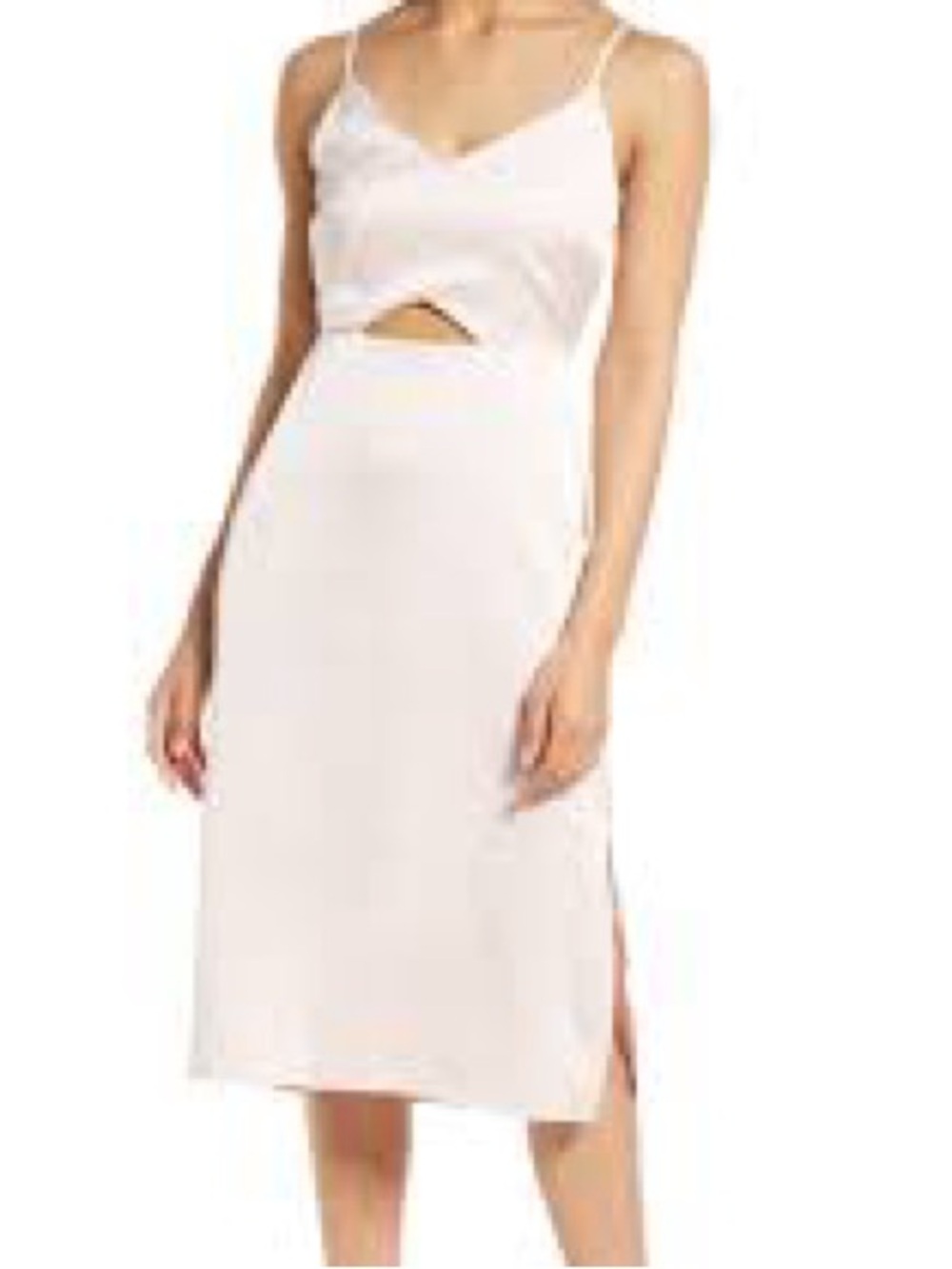 Sam Edelman Cutout Satin Midi Dress